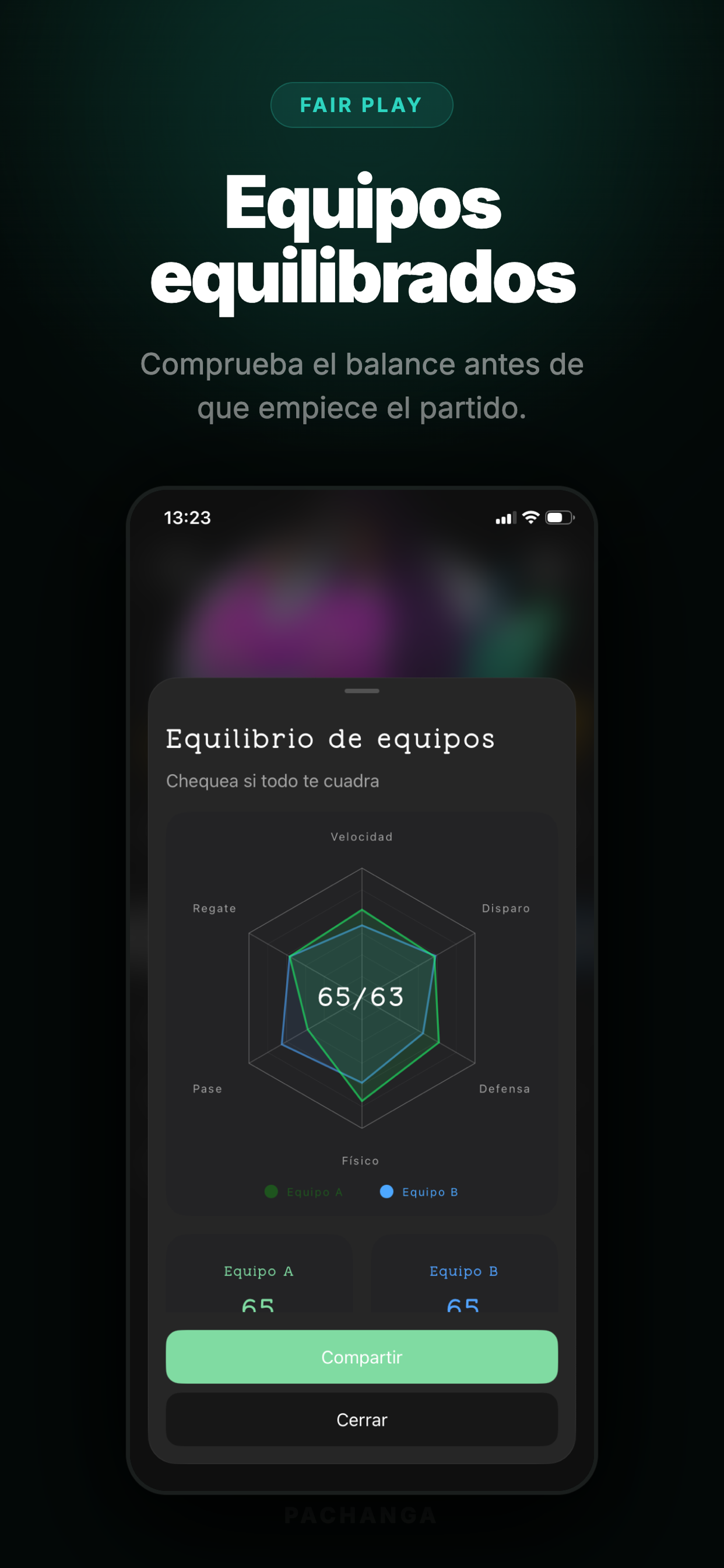Team balance screen
