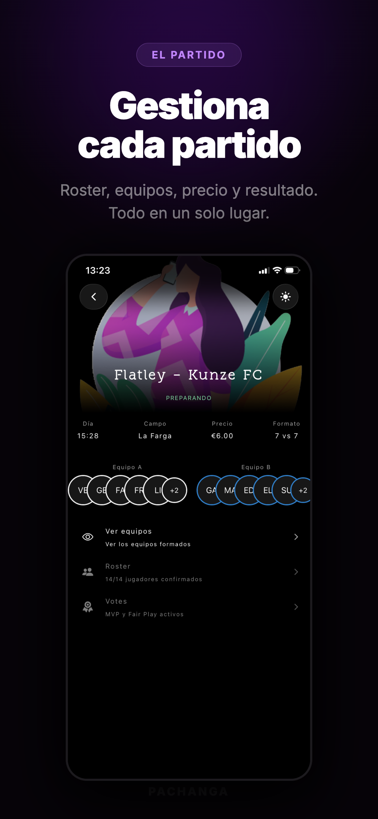 Match detail screen